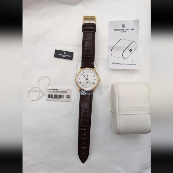 Frederique Constant Quartz Gold color bezel Watch FC-235M4S5 - Picture 12 of 13